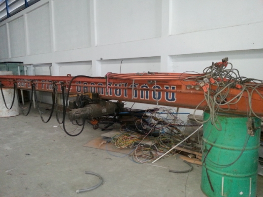 ขายเครนในโรงงานขนาด1ตันกว้าง9เมตรเดินยาว20เมตรราคา 120,000 บาท