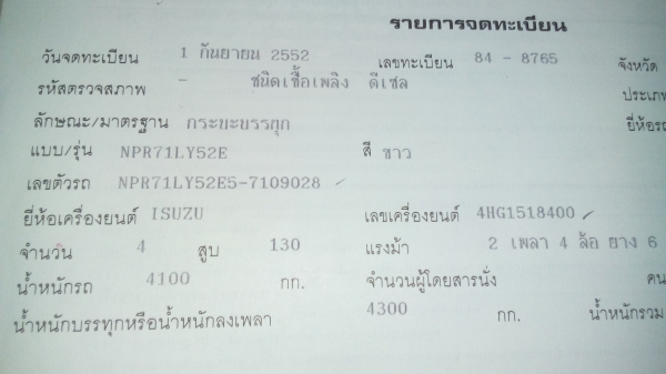 ขาย 6 ล้อดั้ม ISUZU NPR 135 แรง EURO-2 ปี52