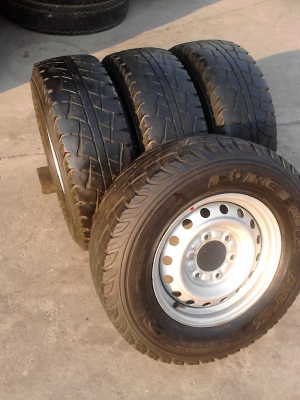 กะทะ 6 รู ขอบ 15  พร้อมยาง ( ภาพเต็ม ไอดีไลน์ 0814273941 ) ติดต่อโทร. 081-427-3941