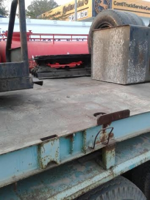 ขายตามสภาพ หางพื้นเรียบ 3 เพลา 12 ม. สามมิตร 10  สตัด