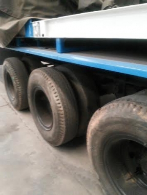 ขายหางพื้นเรียบ 3 เพลา 12 ม.10 สตัด สามมิตร