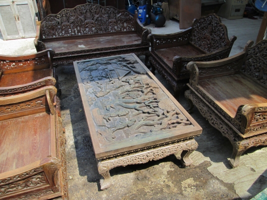 โทรฯเลยครับพร้อมจบพร้อมส่งแกะสลัก 2 ด้าน  ไม้หนามาก  งานภาคกลาง  ไมัแผ่นเดียว