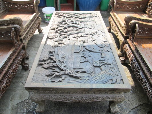 โทรฯเลยครับพร้อมจบพร้อมส่งแกะสลัก 2 ด้าน  ไม้หนามาก  งานภาคกลาง  ไมัแผ่นเดียว