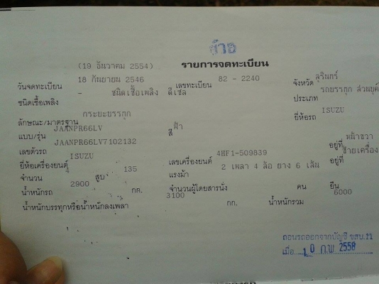 ขาย6ล้อ ISUZU NPR 135แรงปี46 เครื่องดี คัชซีสวย ภายในสวย ยางดี สภาพพร้อมใช้งาน เอกสารพร้อมโอน จัดไฟแนนซ์ได้ เงื่อนไขง่ายๆวันเดียวรับรถ สนใจโทร 090-8588220คุณนะ 093-3258446คุณบิวตี้ ID:narong498 หรือ www.truck.in.th/498 หรือfb:ณรงค์ ซื้อขายรถมือสอง (เว็บไซ