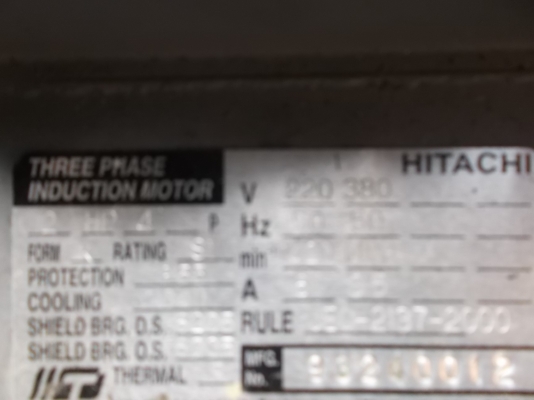 มอเตอร์ HITACHI 3 สาย 2แรง ใช้งานได้ปกติ 800