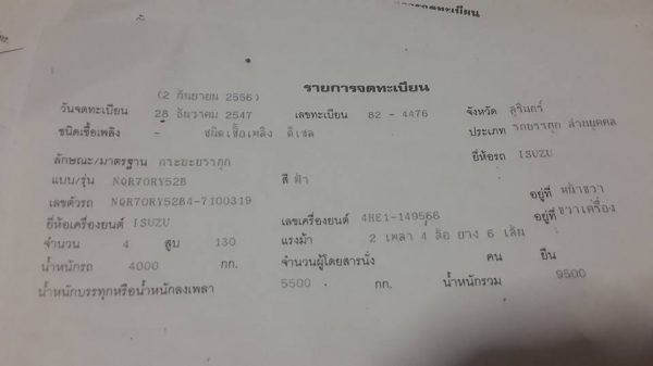 ขาย6ล้ออีซูซุNQR130เทอร์โบ อินเตอร์ ปี47 4HE1 ยาว5.5เมตร แอร์เย็น พ.เพาเวอร์ ภายในสวย แชชซีสวยเครื่องดี กระบะสวยพื้นเหล็ก ขาย6ล้ออีซูซุNQR130เทอร์โบ อินเตอร์ ปี47 4HE1 ยาว5.5เมตร แอร์เย็น พ.เพาเวอร์ ภายในสวย แชชซีสวยเครื่องดี กระบะสวยพื้นเหล็ก