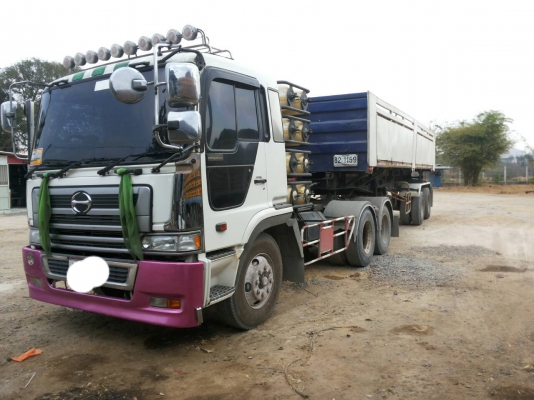 รถบรรทุก 10 ล้อใหญ่ HINO พ่วง 3M แม่ลูก ติดแก๊ส ราคา 950,000 บ. รถอยู่สระบุรี