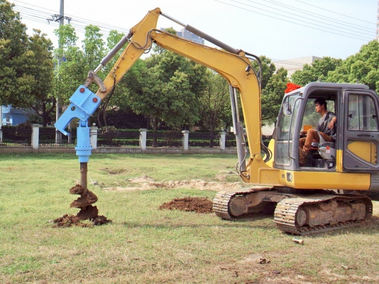 มอเตอร์สว่านเจาะดิน "WIN" ติดแบคโฮได้ทุกรุ่น