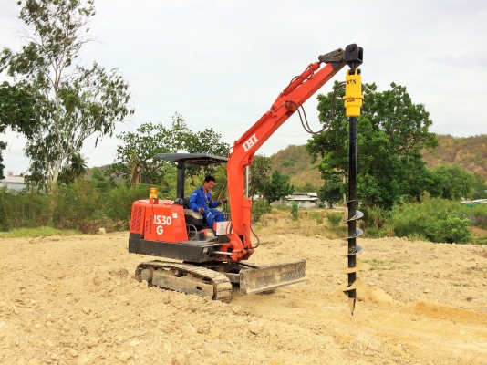 มอเตอร์สว่านเจาะดิน "WIN" ติดแบคโฮได้ทุกรุ่น