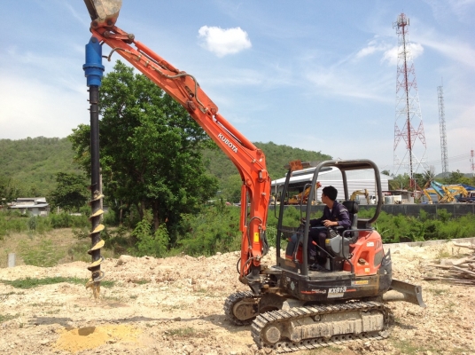 มอเตอร์สว่านเจาะดิน "WIN" ติดแบคโฮได้ทุกรุ่น