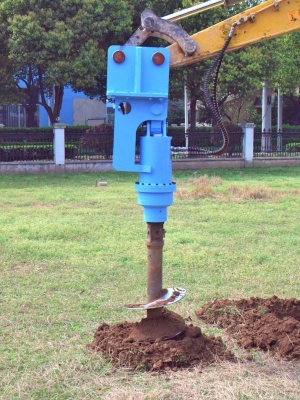 มอเตอร์สว่านเจาะดิน "WIN" ติดแบคโฮได้ทุกรุ่น