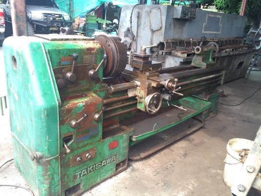 เครื่องกลึง8ฟุตญี่ปุ่นTakisawa3เพลาเบรคเปิดคอม้าได้