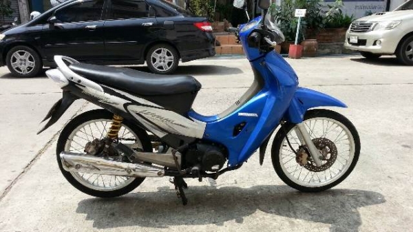 wave125s ปี49 กท352 สีน้ำเงินดำ เครื่องดี เอกสารโอนลอย 15,500