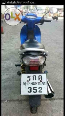 wave125s ปี49 กท352 สีน้ำเงินดำ เครื่องดี เอกสารโอนลอย 15,500