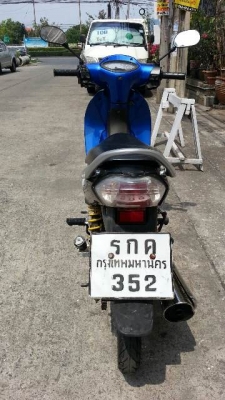 wave125s ปี49 กท352 สีน้ำเงินดำ เครื่องดี เอกสารโอนลอย 15,500