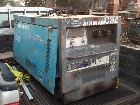 ปั้มลมairman pds90sสภาพดีมากพร้อมใช้ เครื่องดีเซล