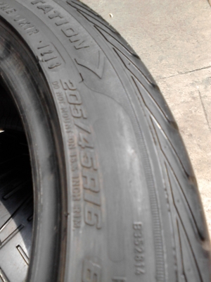 205/45R16 GOODYEAR EAGLE F1 ปี2013 มี 2 เส้น TEL.081-427-3941