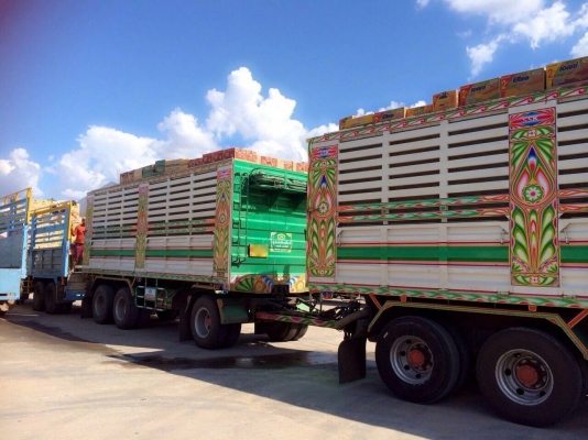 ขายดาวน์รถพ่วง 22 ล้อ 2 เพลา กระบะเหล็กคอกเกษตรดั้ม ISUZU 360  ปี.56 รถสวยวิ้งน้อย ยาง.90\% แม่.ลูก ราคา.1200000 ต่อรอง