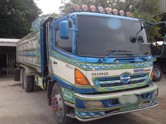 ขายรถสิบล้อ HIno MEGa FM1J 260แรง ปี 54 NGV โรงงานพ่วงแม่ลูกดั้มมิเนียมลูก3คานแท้