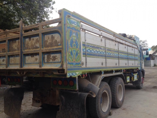 ขายรถสิบล้อ HIno MEGa FM1J 260แรง ปี 54 NGV โรงงานพ่วงแม่ลูกดั้มมิเนียมลูก3คานแท้