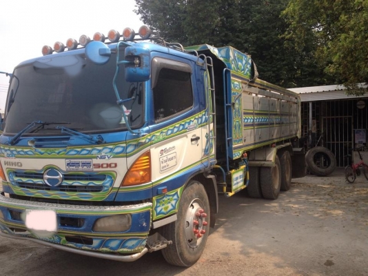 ขายรถสิบล้อ HIno MEGa FM1J 260แรง ปี 54 NGV โรงงานพ่วงแม่ลูกดั้มมิเนียมลูก3คานแท้