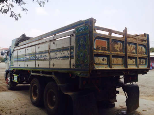 ขายรถสิบล้อ HIno MEGa FM1J 260แรง ปี 54 NGV โรงงานพ่วงแม่ลูกดั้มมิเนียมลูก3คานแท้