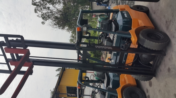 TOYOTA 7FG25ขนาด2.5ตัน เสาสูง3เมตร เกียร์ออร์โต เครื่องยนต์เบนซิล-แก๊ส2ระบบ รับประกันเครื่องเกียร์3เดือน ราคาต่อรองได้ สนใจติดต่อ0816161541 วีรพล