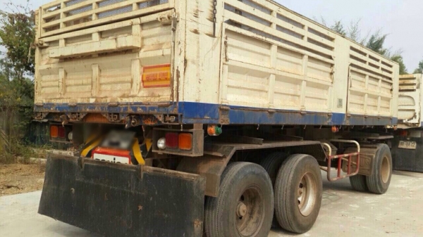 ขายรถพ่วงสิบล้อดัมพ์ Hino เครื่อง 344 แรง ปี 53 กระบะแม่ดัมพ์สหกิจ ลูกดัมพ์พนัส 3 เพลา ยาว 7 เมตร ยางเรเดียน