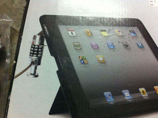 ชุดเคส iPad 2 ของ GRIFFIN แข็งพร้อมตัวล็อกและสายยาวยึดติดโต็ะป้องกันการขโมย