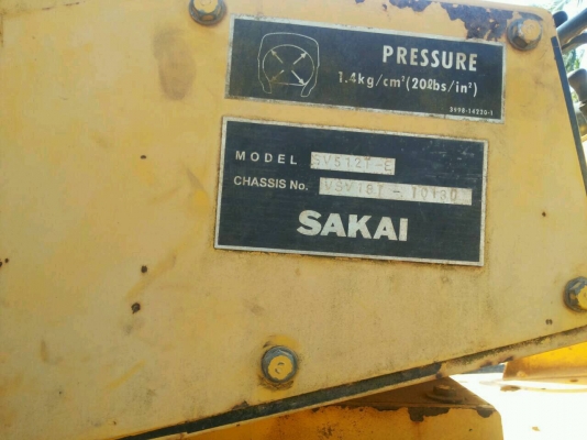 รถบดสั่น 2เพลา Sakai. SV512D. (SV512T-E). รถสวยสภาพเีพร้อมใช้ เล่มพร้อม