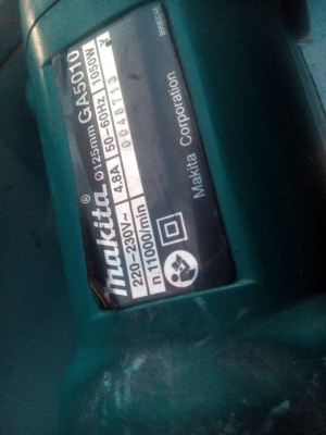 ขายเครื่องเจียร์ 5" MAKITA GA5010 มือสองครับ ขายเครื่องเจียร์ 5" MAKITA GA5010 มือสองครับ