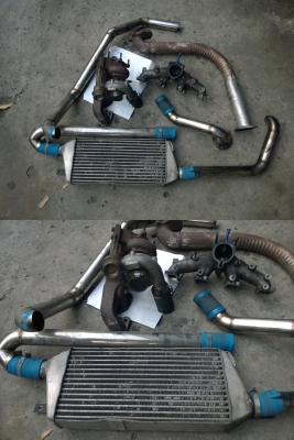 ชุดเทอร์โบ+อินเตอร์ 2L เขาควายท่อต่างๆครบชุด/ท่อ ทั้งเส้น NP300 Navara