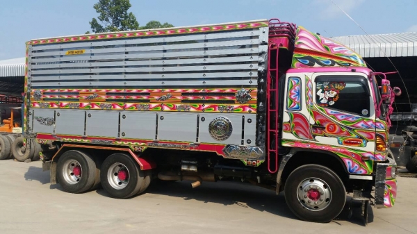 HINO FM2P 380 แรง เบรคแห้งตัวใหม่ ดั๊มพ์แม่ลูก กระบะพืชไร่ ลูก 3 เพลา