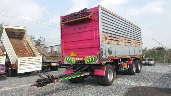 HINO FM2P 380 แรง เบรคแห้งตัวใหม่ ดั๊มพ์แม่ลูก กระบะพืชไร่ ลูก 3 เพลา