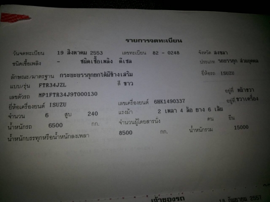 6ล้อดั้มพ์ ISUZU 240แรงม้า ปี53 ไมล์ 80000กว่าๆ กม. รถสภาพยังสวย พร้อมใช้งาน เครื่องดี คัทซีสวย ราคาต่อรองได้ 087-2976734 095-0403929