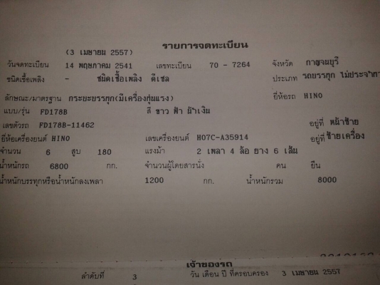 ขายด่วน รถบรรทุก6ล้อติดเฮี๊ยบ3ตัน ขายด่วน รถบรรทุก6ล้อติดเฮี๊ยบ3ตัน