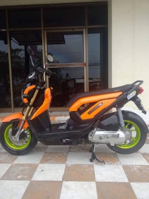 Honda Zoomer X ปี 2556 รุ่นใหม่ล่าสุด สีส้ม เทรนสีใหม่ รถอย่างสวย ประหยัดน้ำมัน