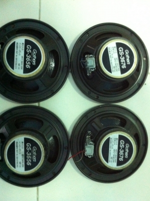 ชุดลำโพง หน้า หลัง 4ดอก Gathers GS-3676 GS-3656 เคฟล่า สภาพสวย มือ2 ญี่ปุ่น