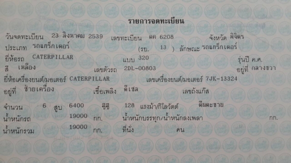 ขายด่วนรถแบคโฮ CAT 320 V2 พร้อมใช้งานสภาพดี เจ้าของขายเอง