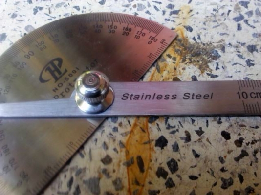 ชุดวัดมุมวัดองศา บรรทัดวัดมุมเป็นสแตนเลส ปรับองศาได้ วัดได้หลายแบบ