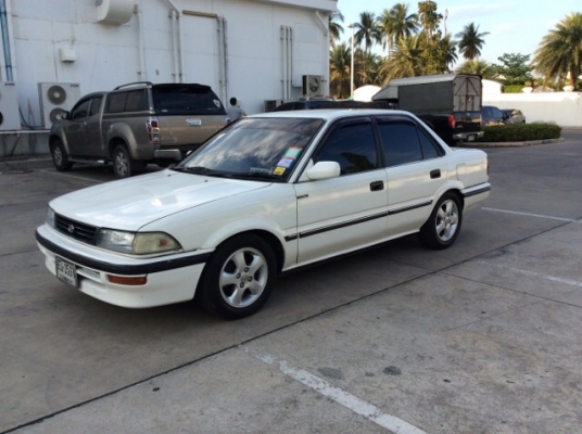 ขายรถโตโยต้า โคโรล่า ปี89 เครื่อง1.6 หัวฉีด เกียร์ออโต้ เพาเวอร์ กระจกไฟฟ้า ภายในสวยๆเดิมๆ แอร์เย็นฉ่ำ เครื่องเสียง1ชุด ตัวถังบางเดิมๆสวยไม่มีชน สีเต็มเงา แม็ก15" รถขับดีมาก พร้อมใช้ ภาษีปี59 ขายถูกๆครับ