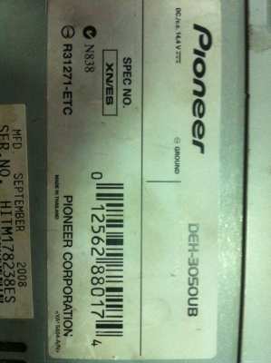 Pioneer DEH-3050UB MP3 USB AUX FMคลื่นไทย ปรีเอ้า2ชุด มือ2 สภาพสวย