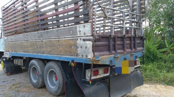 รถอีซูซุ 10 ล้อ หลังถนน FVM 32 M - R  195 แรงม้า. ปี 38  สนใจติดต่อ  081 - 6079515