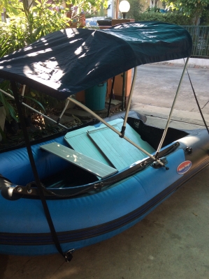 ขายเรือยางพื้นอลูมิเนียม พร้อมเครื่อง 10hp และอุปกรณ์