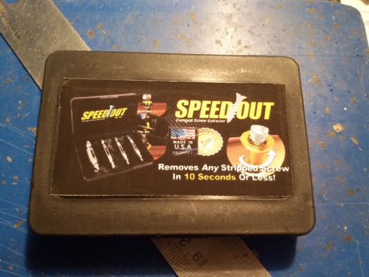 ดอกถอนเกลียวซ้าย USA แบบมีหัวสว่านในตัว ใช้ถอนสกรู หัวน็อตที่เสีย/ขาดคารู ยกชุด 4 ดอก 4 ขนาด