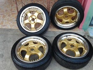 ขาย S1 rota 17*7.5 / 4*100 off 45 พร้อมยาง japan ดอกเหลือ ๆ ใช้ยาว ๆ