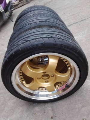 ขาย S1 rota 17*7.5 / 4*100 off 45 พร้อมยาง japan ดอกเหลือ ๆ ใช้ยาว ๆ