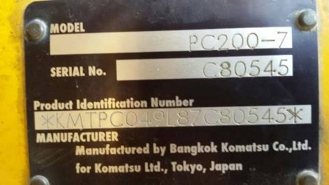 KOMATSU pc200-7ไฟไหม้ 800 ชั่โมง ราคา 900,000 KOMATSU pc200-7ไฟไหม้ 800 ชั่โมง ราคา 900,000