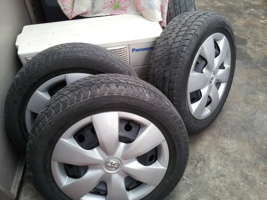 ขายล้อกะทะ VIOS ปี 1212 ยาง DUNLOP ยางสวยๆ  ไม่มีบวม