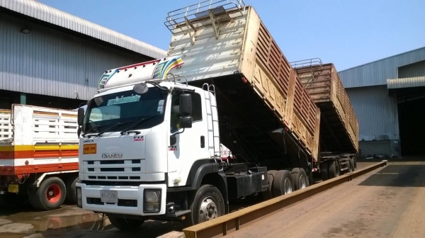 ขายรถพ่วงแม่-ลูกดั้มสามมิตร ISUZU FXZ360 ปี 52 ทะเบียนพร้อมโอนครับ